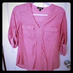 Express original fit stripped Portofino Shirt, NEW
